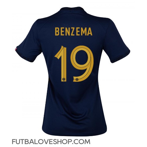 Dres Francúzsko Karim Benzema #19 Domáci pre Ženy MS 2022 Krátky Rukáv